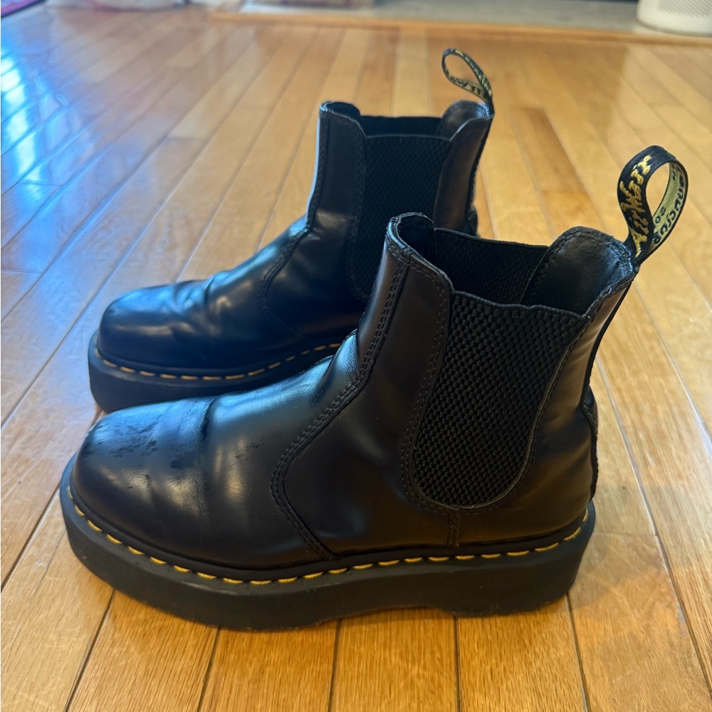 Dr. Martens Black Platform Chelsea Boots